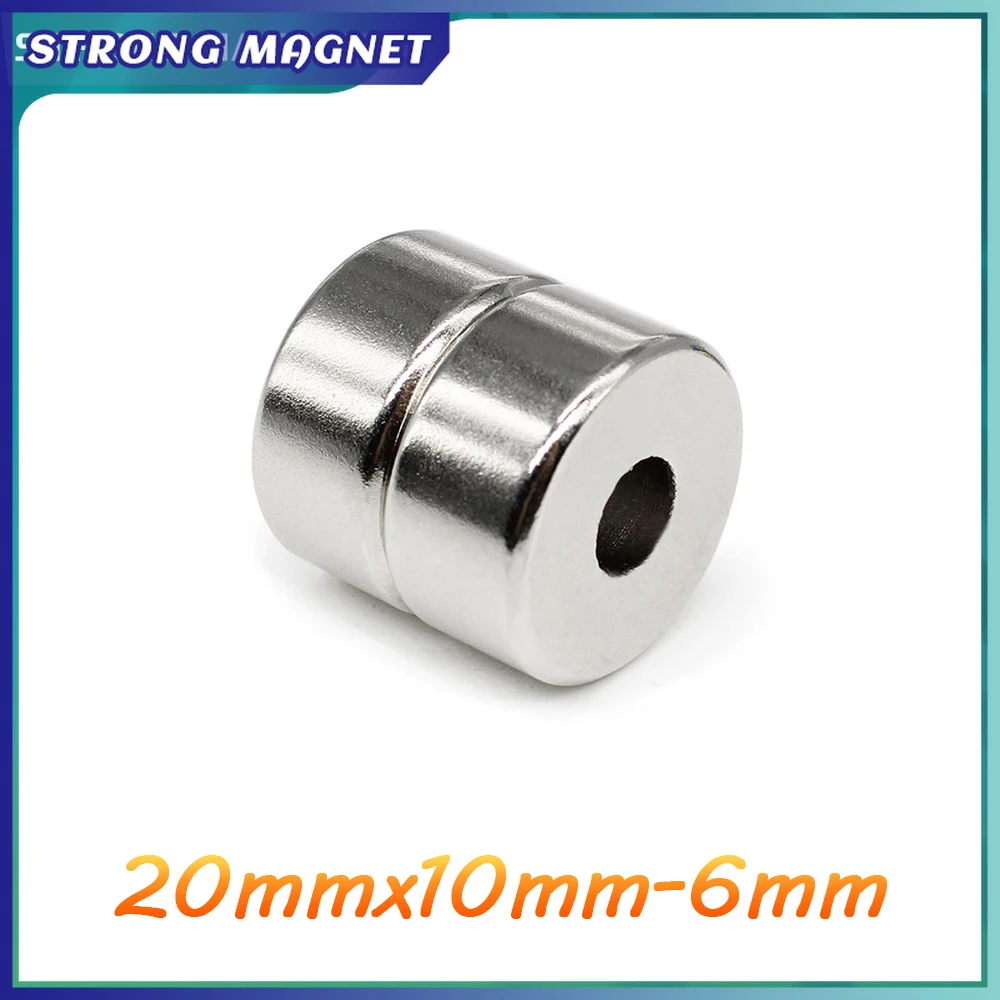 

2/5/10/15/20PCS 20x10-6 Disc Rare Earth Neodymium Magnet 20*10 mm Hole 6mm Countersunk Round Magnets Strong N35 20*10-6