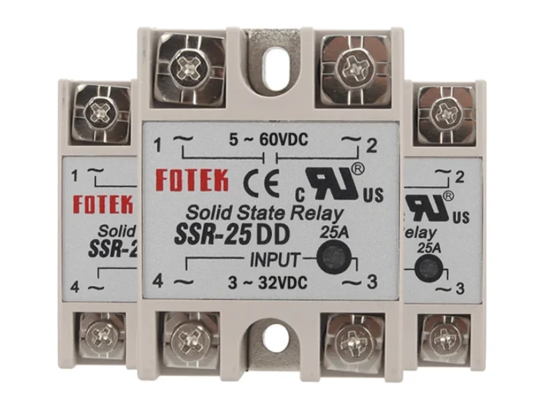 

25A Actually ! FOTEK SSR-25DD Manufacturer 25A ssr relay,input 3-32VDC output 5-60VDC