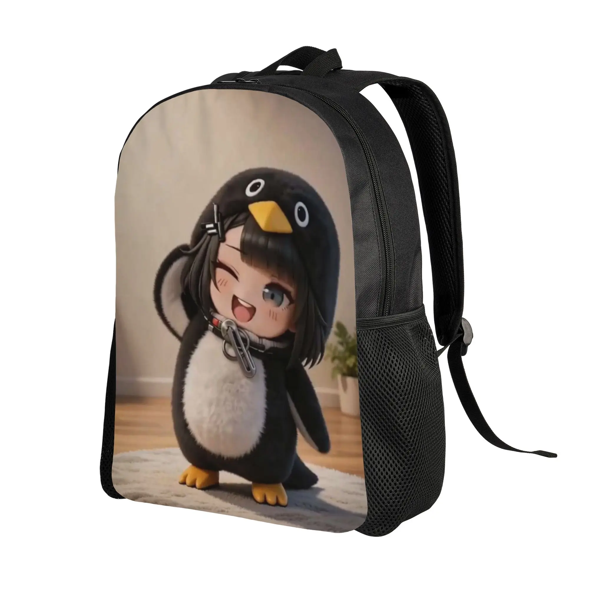 Back to school season Lightweight Gugu Gaga Anime Girl In Penguin Costume Daypack  Couple Backpack
