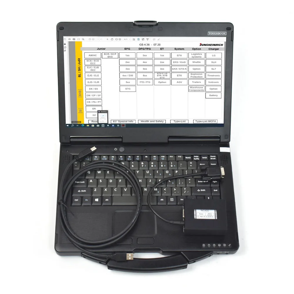 

Toughbook CF53 For Judit Incado Box Diagnostic Kit Jungheinrich JUDIT 4 Judit Incado Interface forklift truck diagnostic