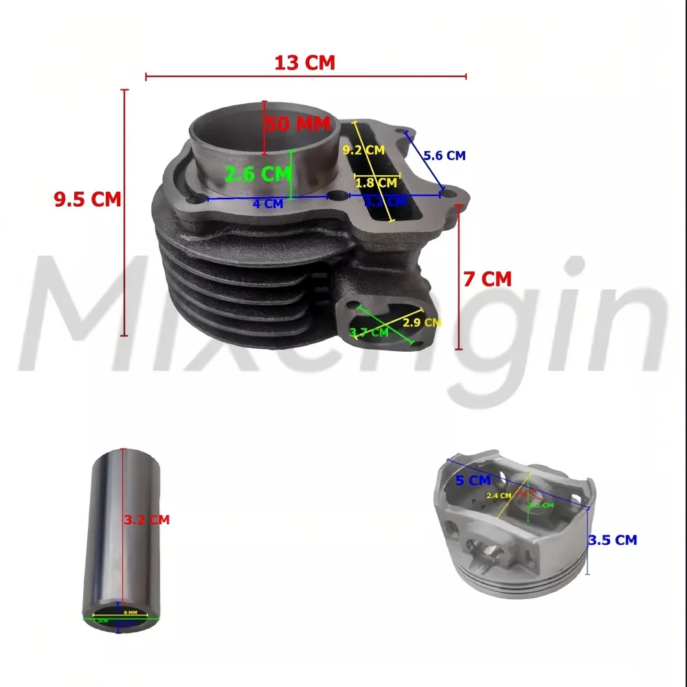 STD 50mm 110cc Cylinder Piston Gasket Kit For Honda NAVI110 NAVI 110 2016-2025 12101KWPD00 13101KWPD00 Motorcycle Engine Parts