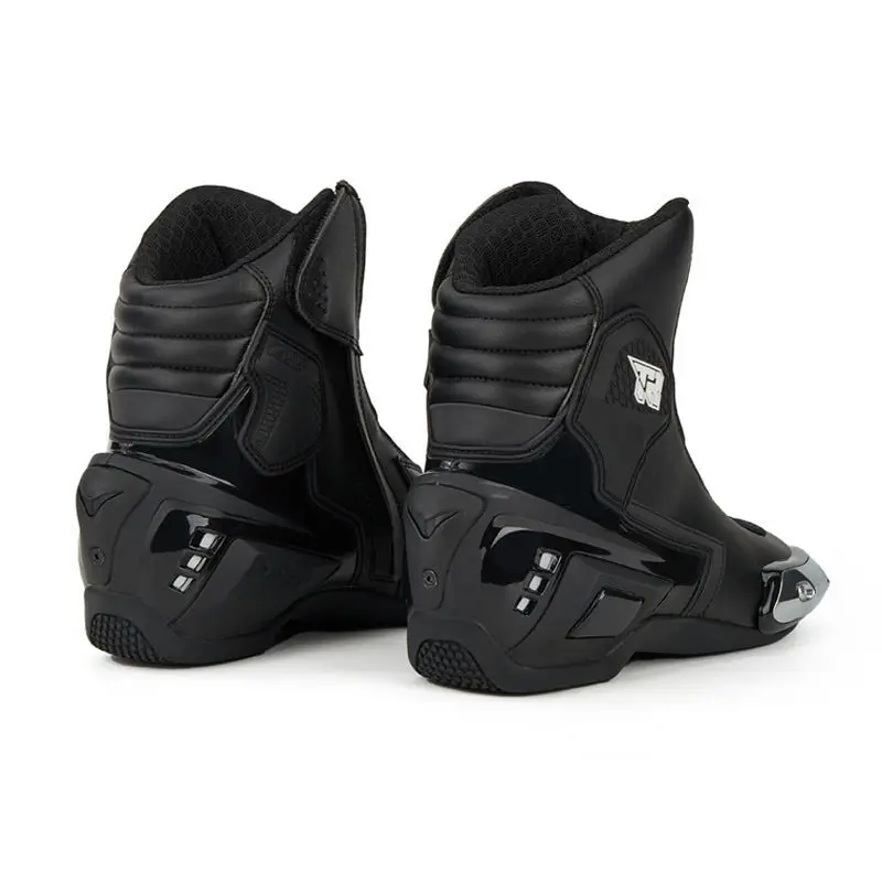 TR Black Boots Motorcycle Racing Anti-fall Reflective Riding Anti-collision  Off-road Rally Leather 4 Seasons Non-slip Shoes