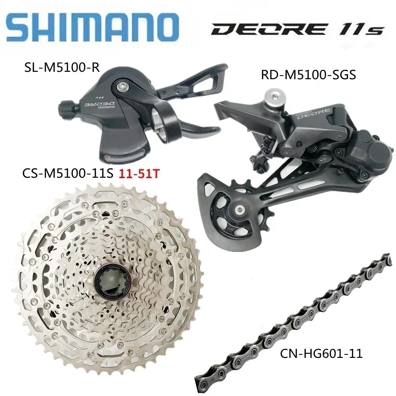 DEORE M5100 11Speed Groupset Shifter Rear Derailleur Cassette 42 46 50 51 52T Chain HG-601 X11 parts for MTB bike 11S groupset