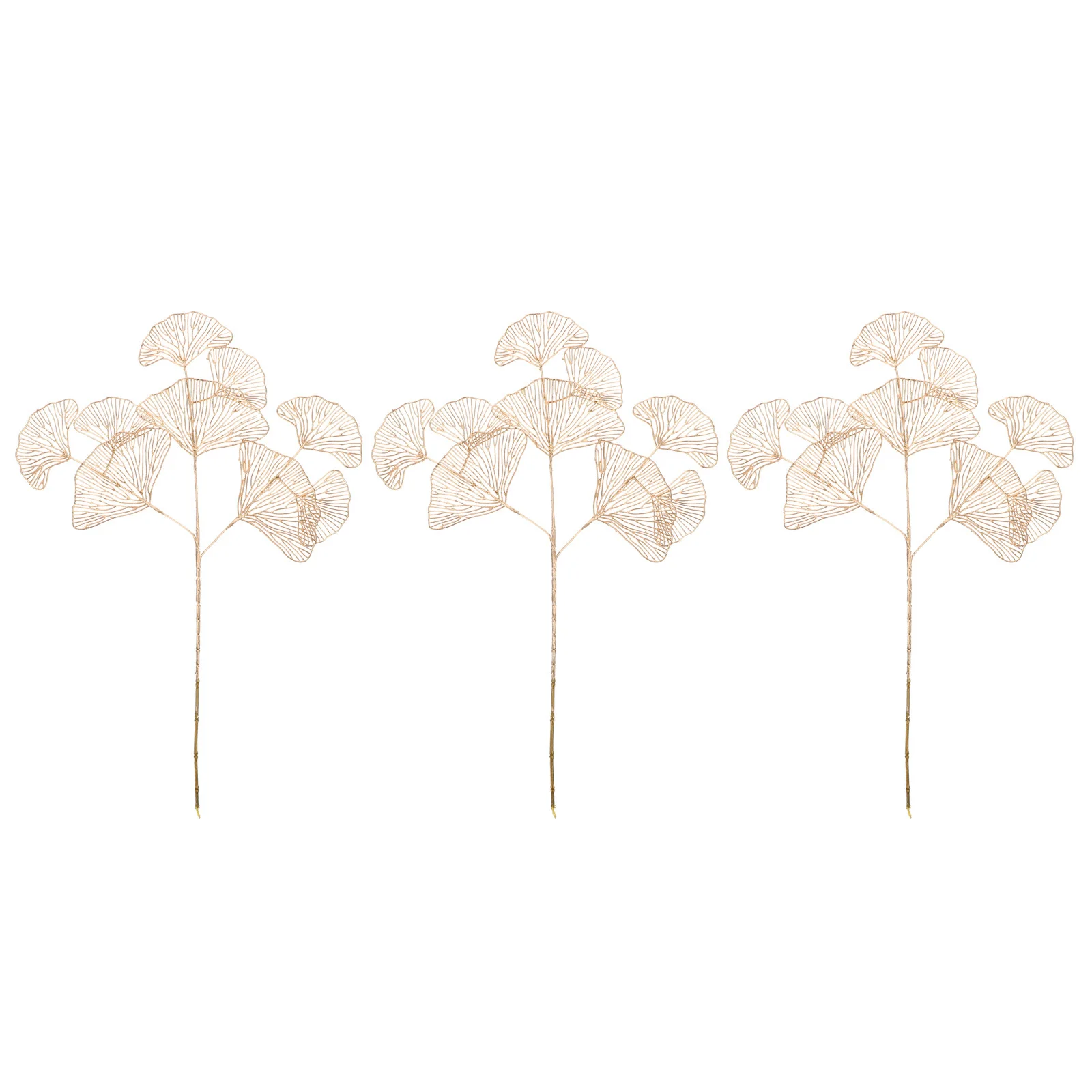 

3Pcs Simulated Ginkgo Leaf Decor Creative DIY Party Home Wreath Accessories Decorative Ginkgo Leaf Branch Wreath Accessory