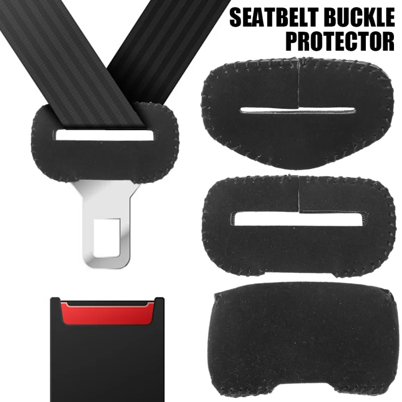 Seat Belt Buckle Protective Cover Fur Protector  Wear-resistant  Anti-Scratch Cover Safety Accessories Interior Button Case