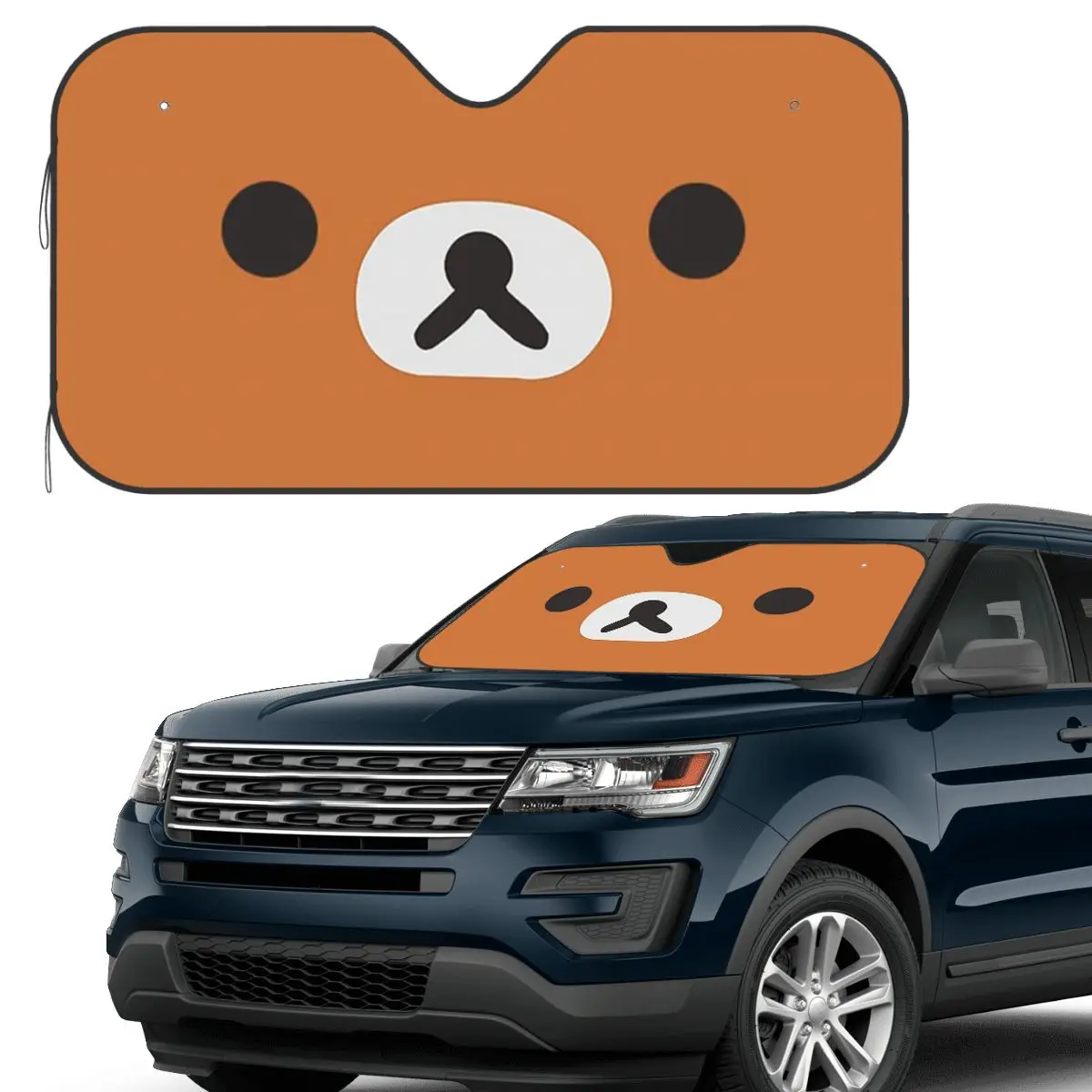 

Rilakkuma Медведь Лицо Солнцезащитный Козырек Лобовое Стекло автомобиля Переднее Лобовое Стекло Солнцезащитный Козырек Аксессуары Чехлы