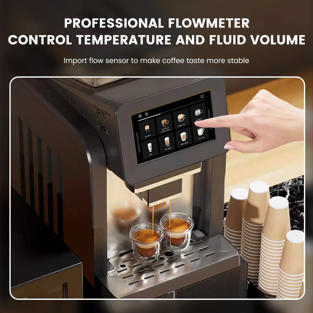 Mcilpoog WS817Plus Auto Espresso Machine 7” Color Touch Screen + 1-Click Milk Frother with 21 Flavors. Perfect for Home & Office - Image 4