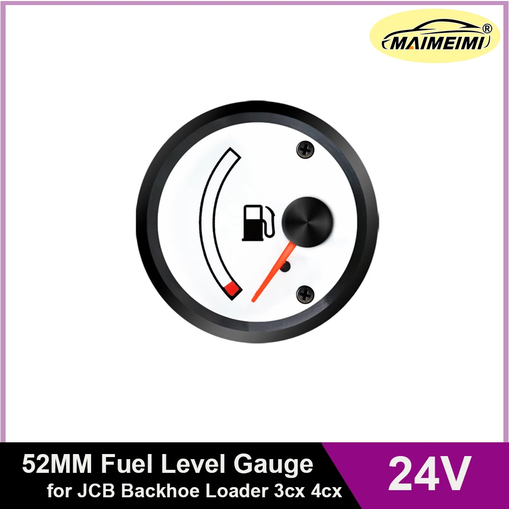 24V Car Electronic fuel Level 52mm Backhoe Loaders Gauge 704/50098 for JCB Backhoe Loader 3cx 4cx