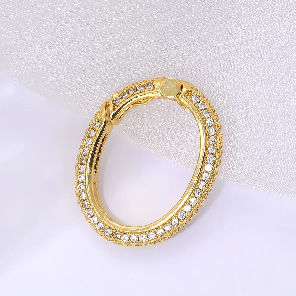 Juya 18K Echtgold versilbert Cz Handtaschenhaken Karabiner Federverschlüsse Zubehör für DIY Luxus Anhänger Schmuckherstellung – Detail 12