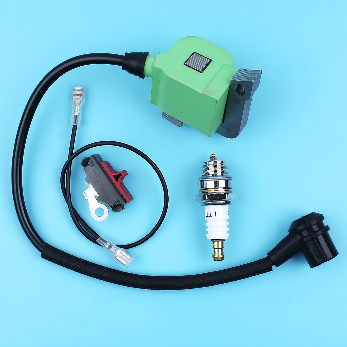 Imagem -04 - Bobina de Ignição Kill Stop Switch Spark Plug Kit para Husqvarna 50 51 55 268 272 266 261 262 254 61 257 Motosserra Novo Estilo Módulo
