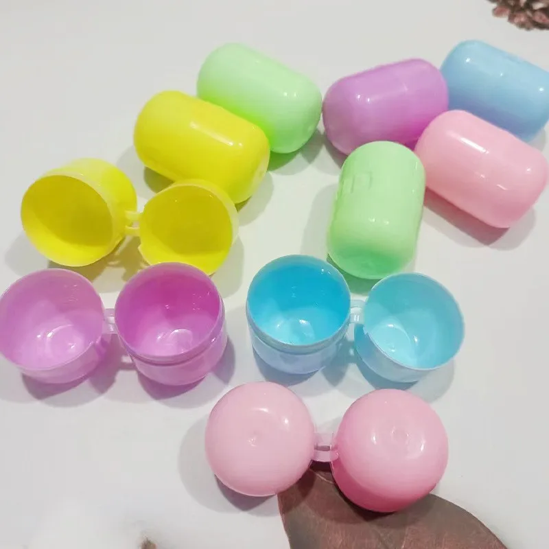 10/20/50/100Pcs Capsule Twisted Egg 32X47MM PP Plastic Ball Elliptical Twisted Egg Blind Box Macaron Color