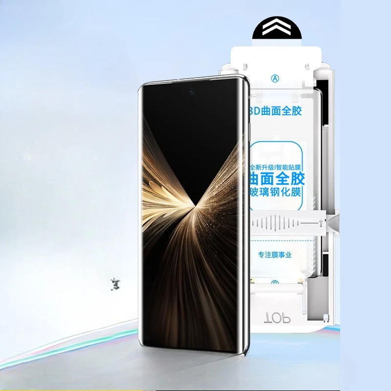 ل Honor Magic V5 MagicV3 MagicV2 ثلاثية الأبعاد منحني كامل الغراء الزجاج المقسى واقيات الشاشة الغبار الحرة قسط فيلم سهلة التركيب