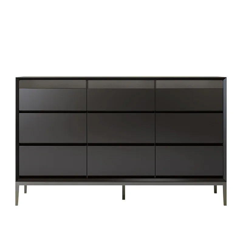 LH minimalist paint nine chest cabinet modern living room bedroom damping drawer fingerprint lock cabinet