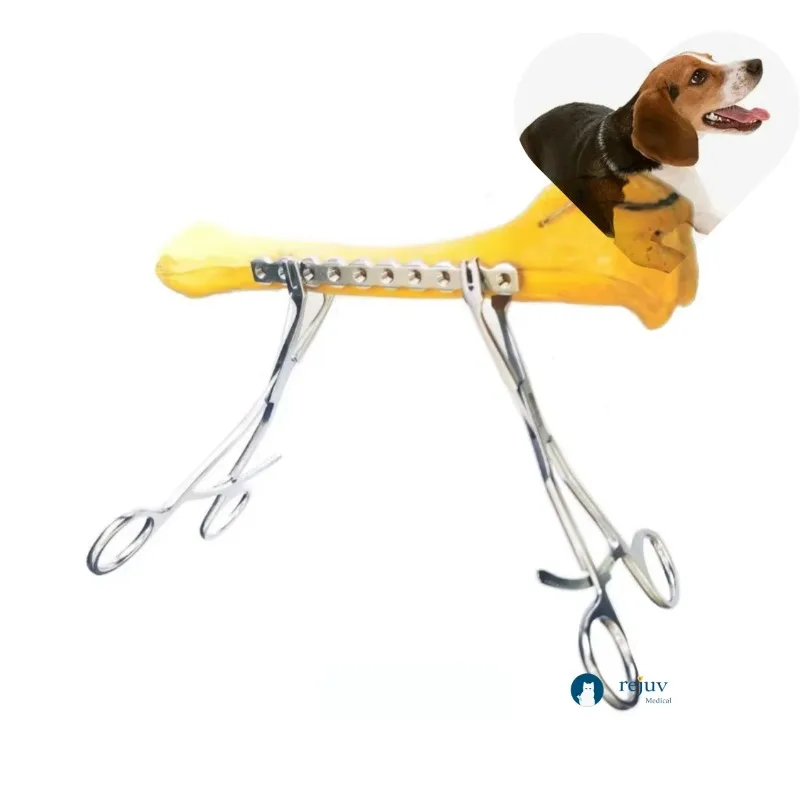 Pet Orthopedic Bone  Plate Holding Forceps Reset Temporary Fixing Veterinary Clinic Serrated Jaws Ratched