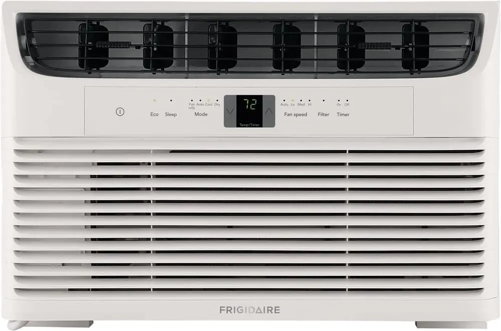 Frigidaire FFRA062WAE Window-Mounted Room Air Conditioner, 6,000 BTU with Multi-Speed Fan, Sleep Mode, Programmable Timer, White