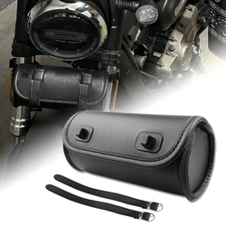 Universal Motorcycle Modified Vintage Front Bag Dirt Bike Storage Kit Cycling Bag Vintage Leather Bag