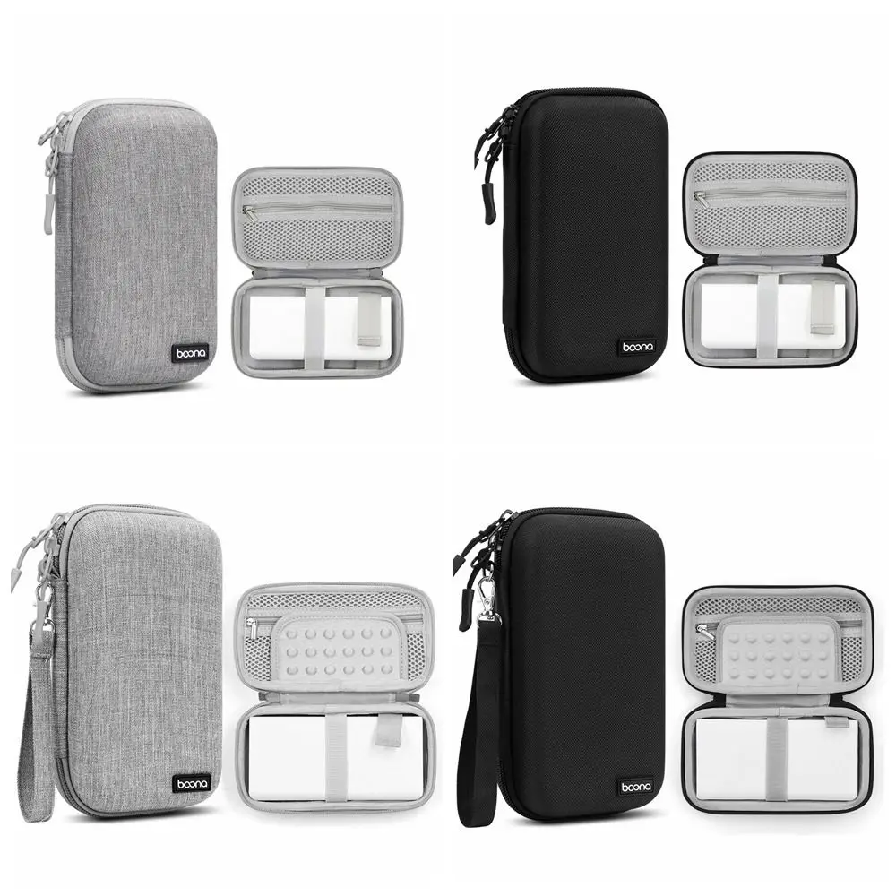 Tas Penyimpanan Power Bank EVA Keras Kapasitas Besar Multi-Fungsi Pengatur Kabel Kantong Anti Debu Tahan Guncangan Tas Gadget Elektronik