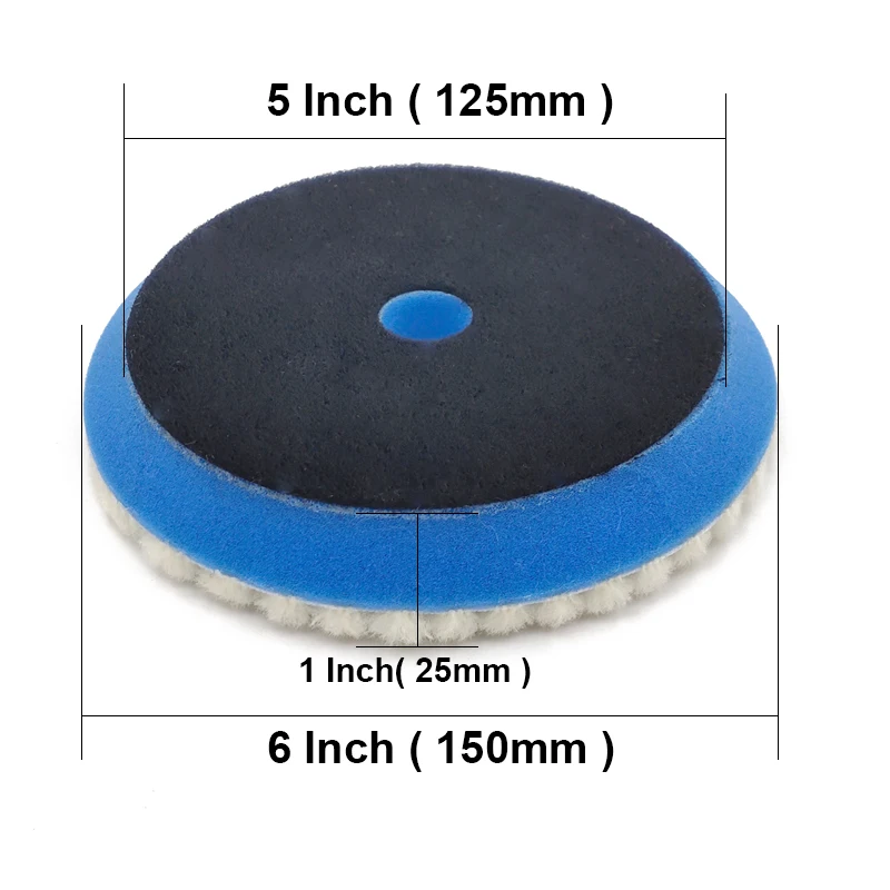 Wool Car Polishing Pads Woollen Buffing Pad Finish Polishing Disc Car Polish Buffing Pads 150mm Car Polisher Buffing Waxing Tool