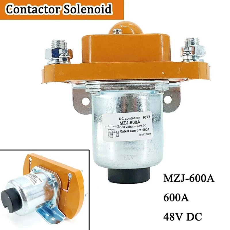 

1 Piece 48 Volt 600A Main Contactor Solenoid Replacement Parts Accessories For Heavy Duty EZGO Golf Cart Car MZJ-600A