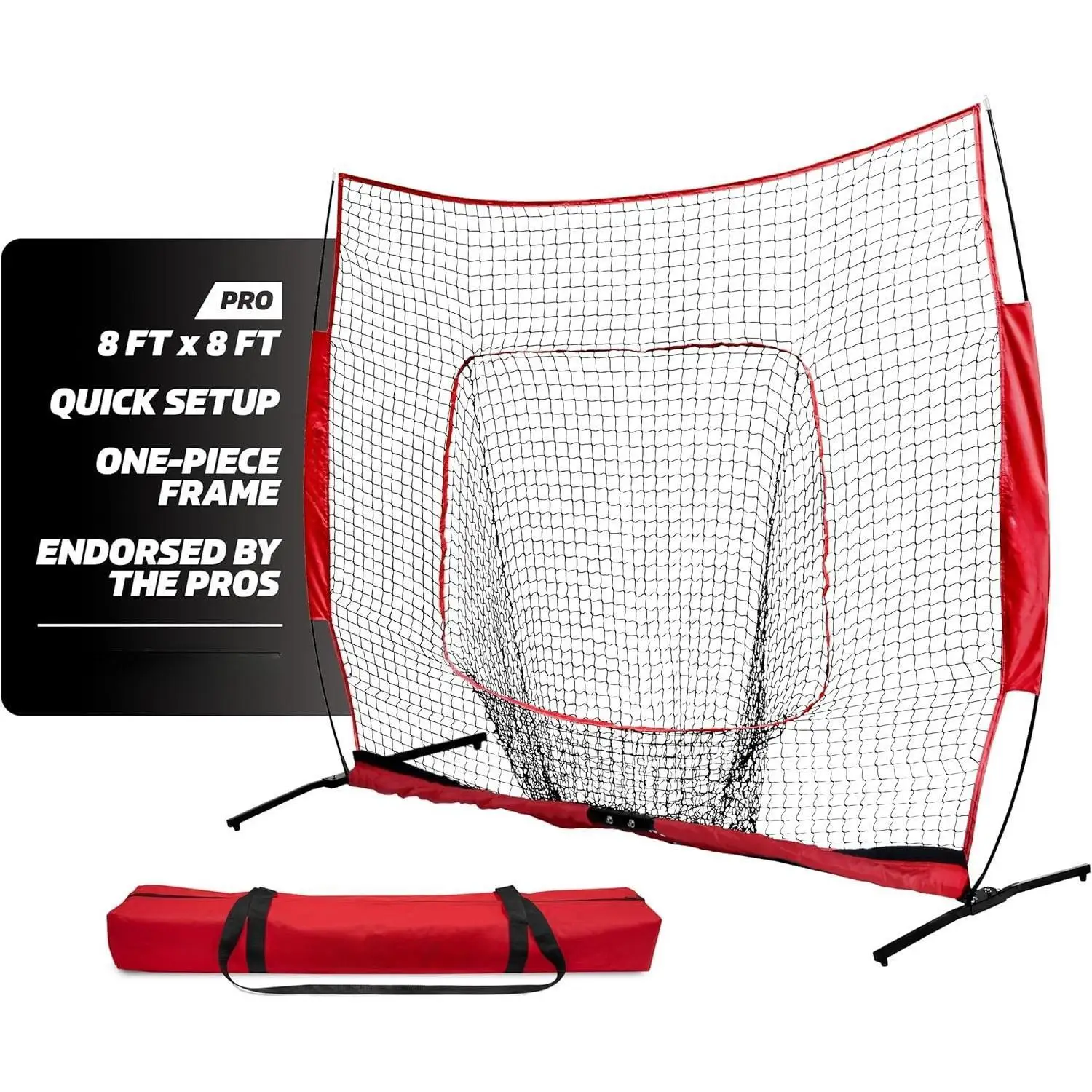 

Softball Baseball Net, Portable Baseball Training Equipment, Hitting, Throwing & Pitching Net with Carrying Bag