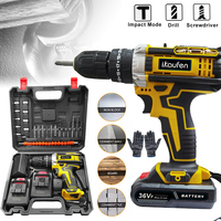 3-in-1 Electric Screw Multifunctional Electric Impact Drill Screw 25+3 Torque With 2-Battery DIY Driver Power Tools