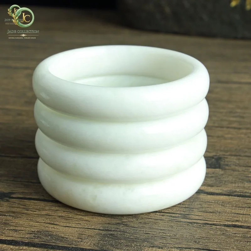 Natural Lantian Jade Ivory Hand-carved Wide Strip  Bracelet Fashion Boutique Jewelry Men and Women's Beauty Bracelet Gift