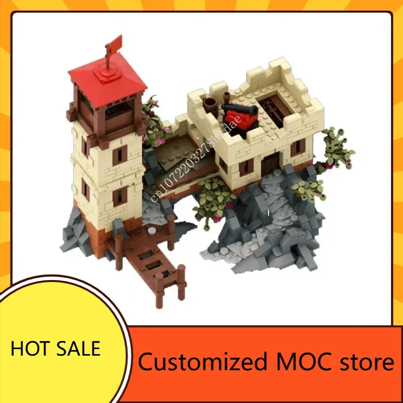 

1077PCS MOC Medieval Pirate Barracuda Bay Imperial Coastal Fort Puzzles DIY Assembly Birthday Christmas Toys Gifts for Adult Age