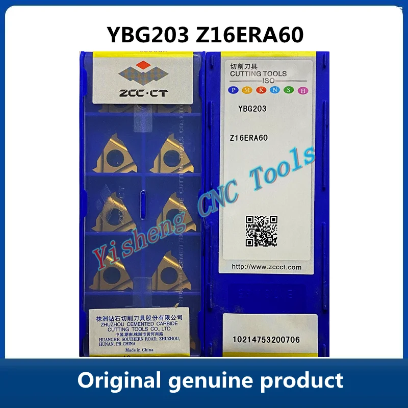 

Free Shipping Original ZCC CT YBG203 YBG205 Z16ERA60 Carbide Inserts CNC Threaded turning tools Lathe Cutter Tools