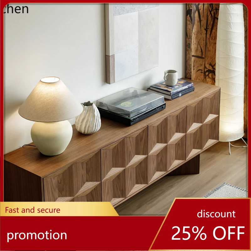 

HXL medieval solid wood TV cabinet small apartment living room storage locker formaldehyde-free protection cabinet