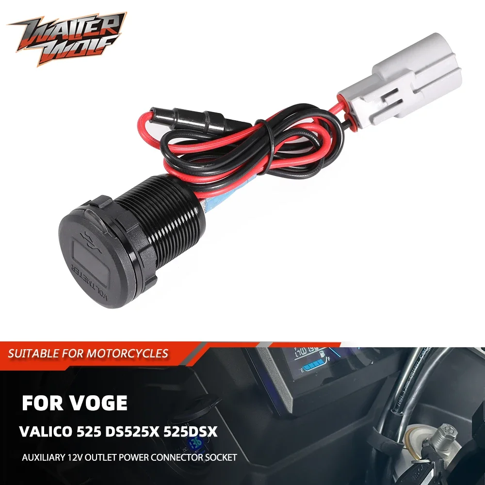 

2024 Motorycle 3.0 Quick Charger Dual USB Auxiliary For VOGE Valico 525 DS525X 525DSX Power Connector Socket Plug Adapter Cable