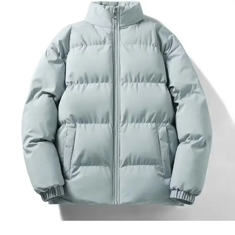 Down cotton jacket men's season new trendy brand double-sided wear stand up collar thick warm jacket plus size cotton jacket