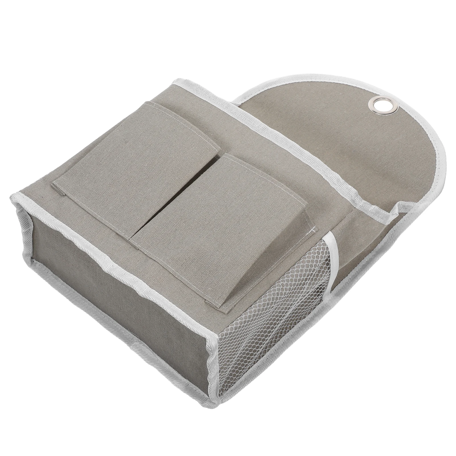 

Cotton Linen Wall Hanging Storage Bag Large Capacity For Dorm Room Bedroom Office Door Bedside Crib Grey