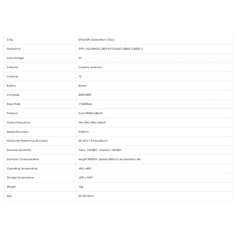 M10Q-250 bússolas antena qmc5883 módulo protocolo duplicado para drones quadcopter remoto acessório
