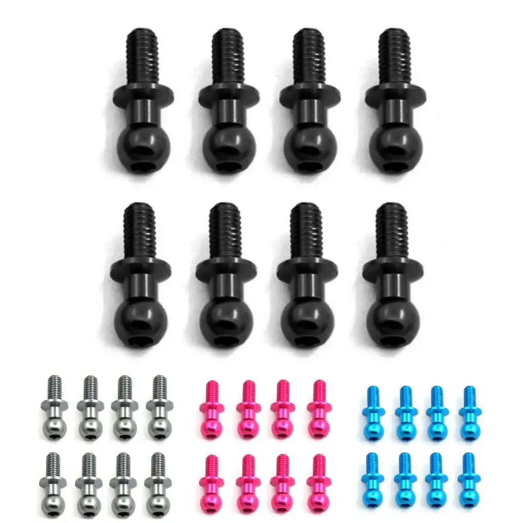 Aluminum Alloy Link Tie Rod End Ball Joint Ball Stud Rc Ball Stud For AXIAL SCX10 D90 D110 Tamiya CC01 Parts