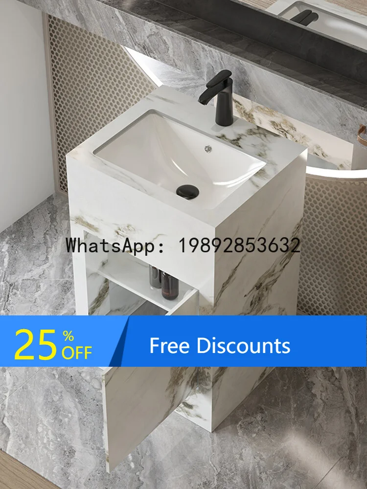 

Slate Pedestal Basin Pedestal Style Wash Basin Bathroom Balcony Ceramic Seamless Floor-standing Wash Basin