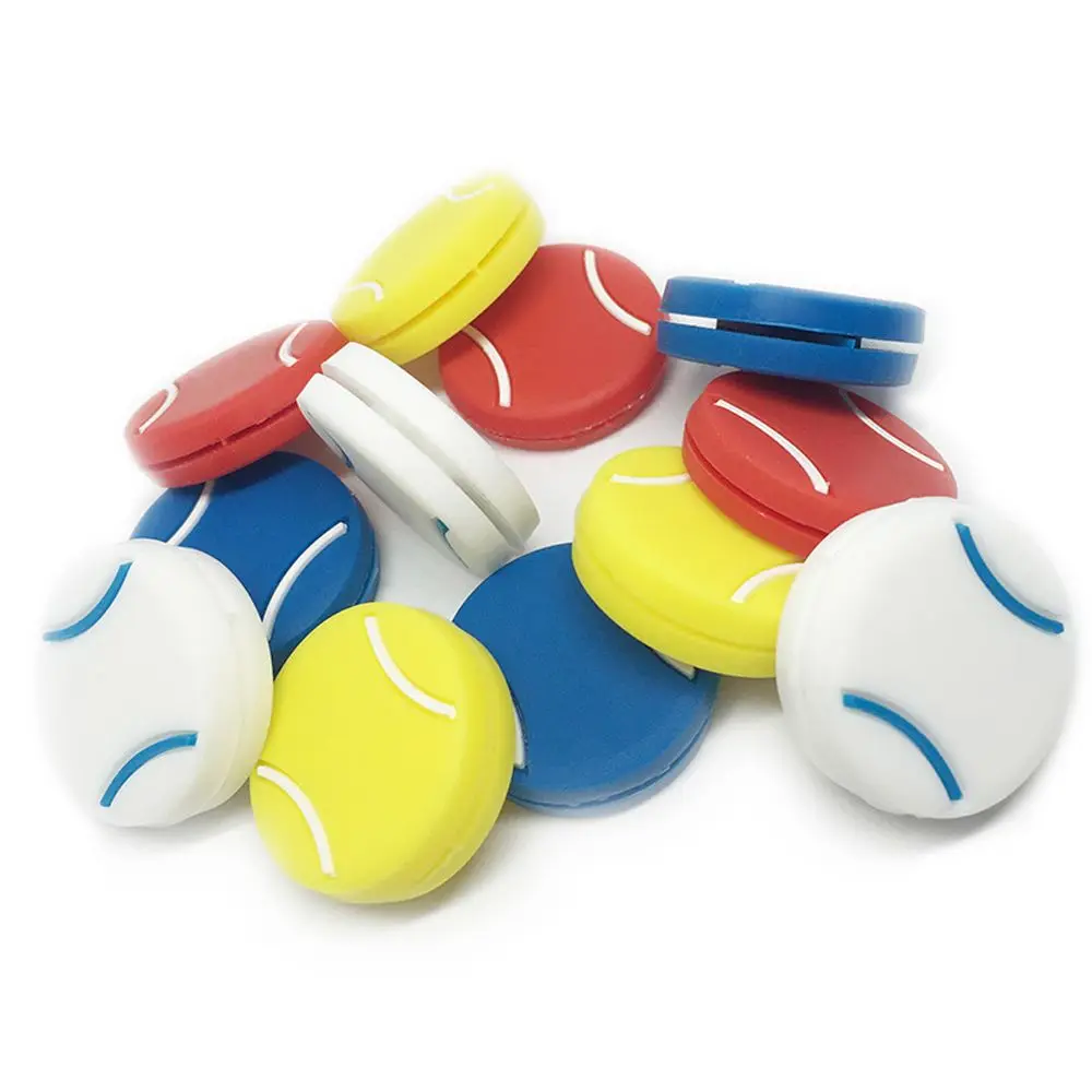 Racquet Sports Silicone Strings Dampers for Racquetball Shock Absorber Tennis Shape Vibration Dampeners Tennis Racket Damper