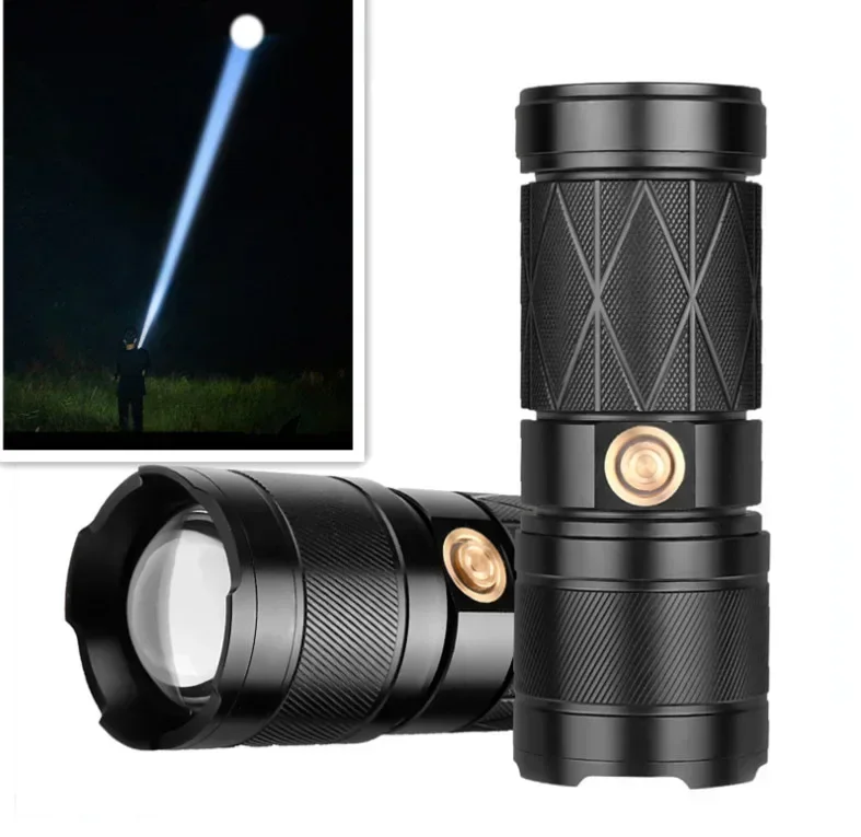 Newest XHP90 Super Brightness Led Double Head Flashlight Waterproof Rechargeable Zoomable Torch Work Lights Spotlight Floodlight