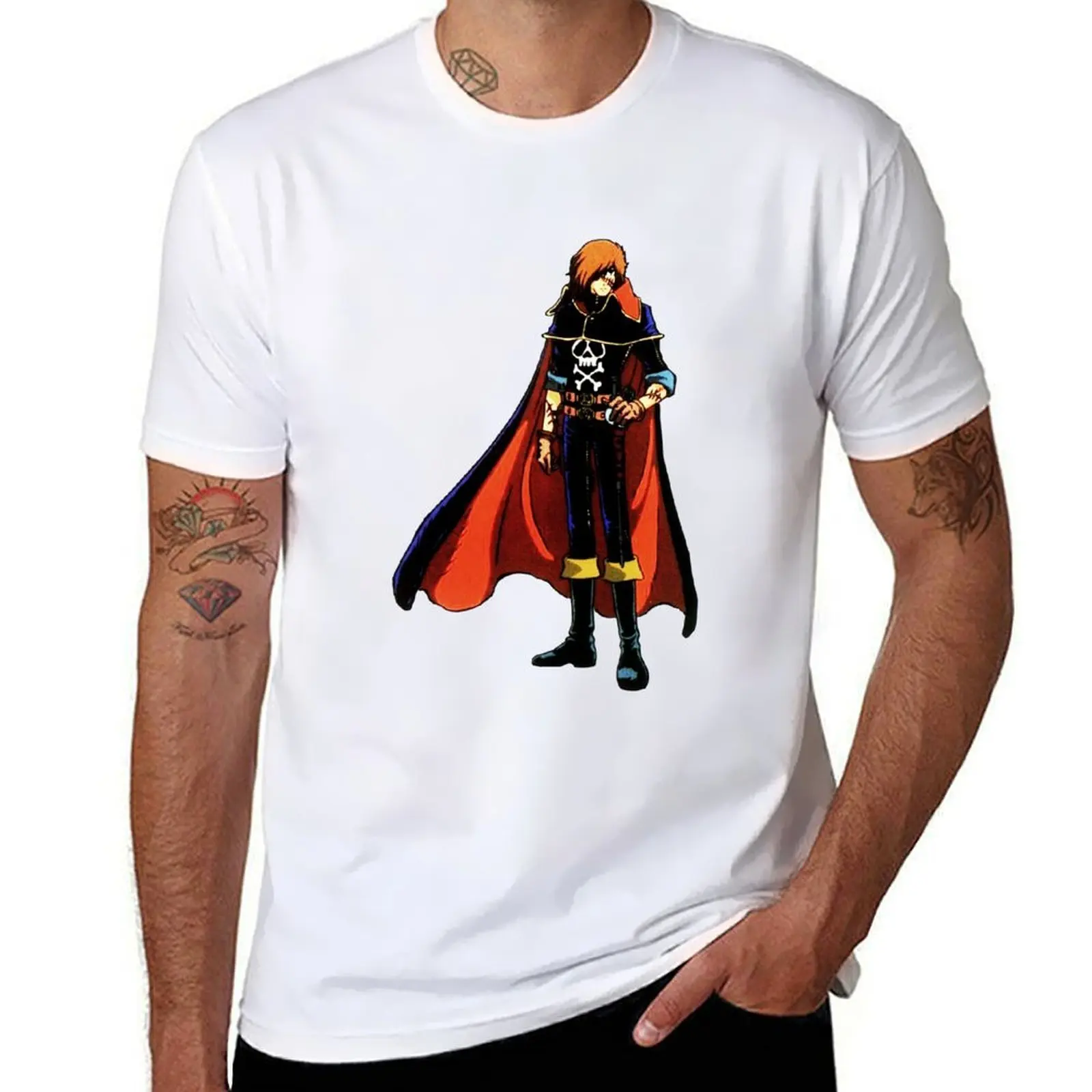 

Space Pirate Captain Harlock T-Shirt cotton t shirts man 100% man t shirt luxury T-Shirt