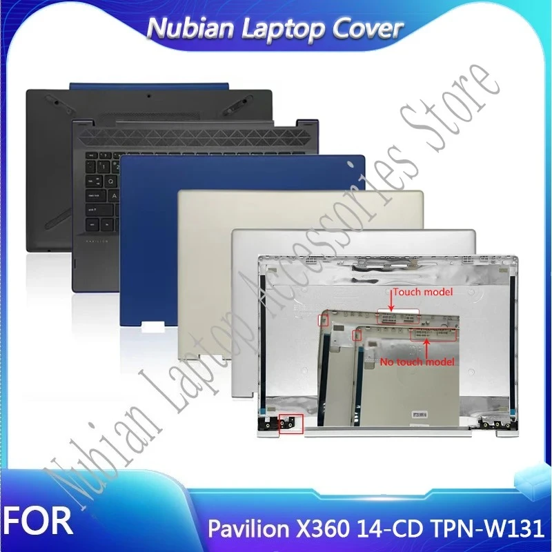 NEW For Pavilion X360 14-CD TPN-W131 LCD Back Cover/Palmrest With Keyboard Bottom Case LCD Hinges Cover Touch/No Touch