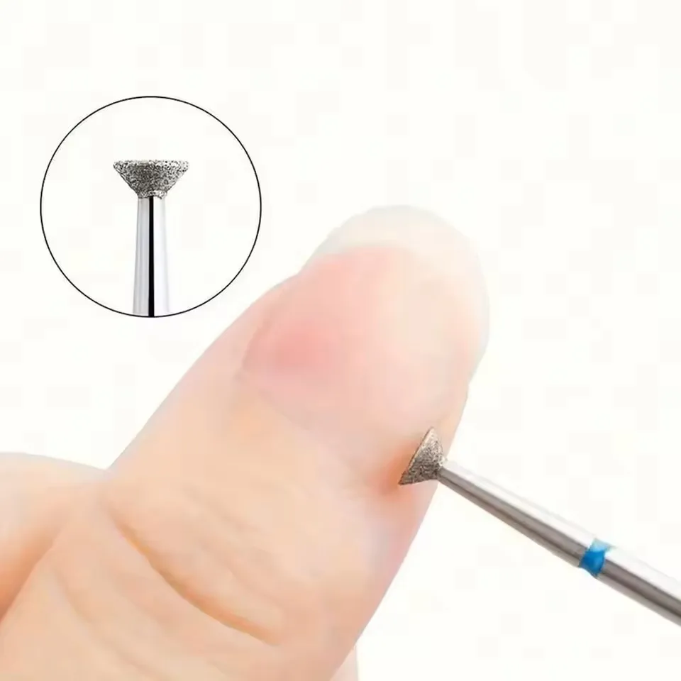Nail Art Polishing Removal Head Disc Grinding Burr T Mills Grinder Diamond Electric Nail Drill Bit Cuticle Cutter Manicure Tool