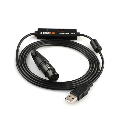 Imagen 2 del producto DOREMiDi-Cable USB a DMX/RDM con indicador magnético, protector de anillo, adaptador de velocidad completa USB2.0