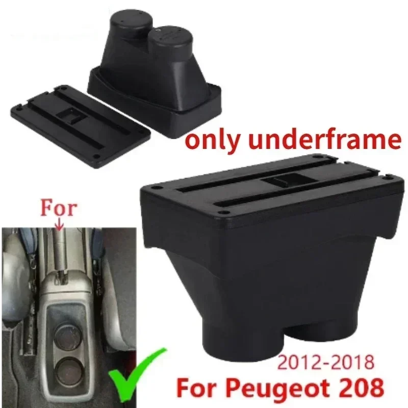 NEW For Peugeot 208 Armrest Box Storage box Car accessories Retrofit parts Interior details Auto Holder Ashtray 2012-2018