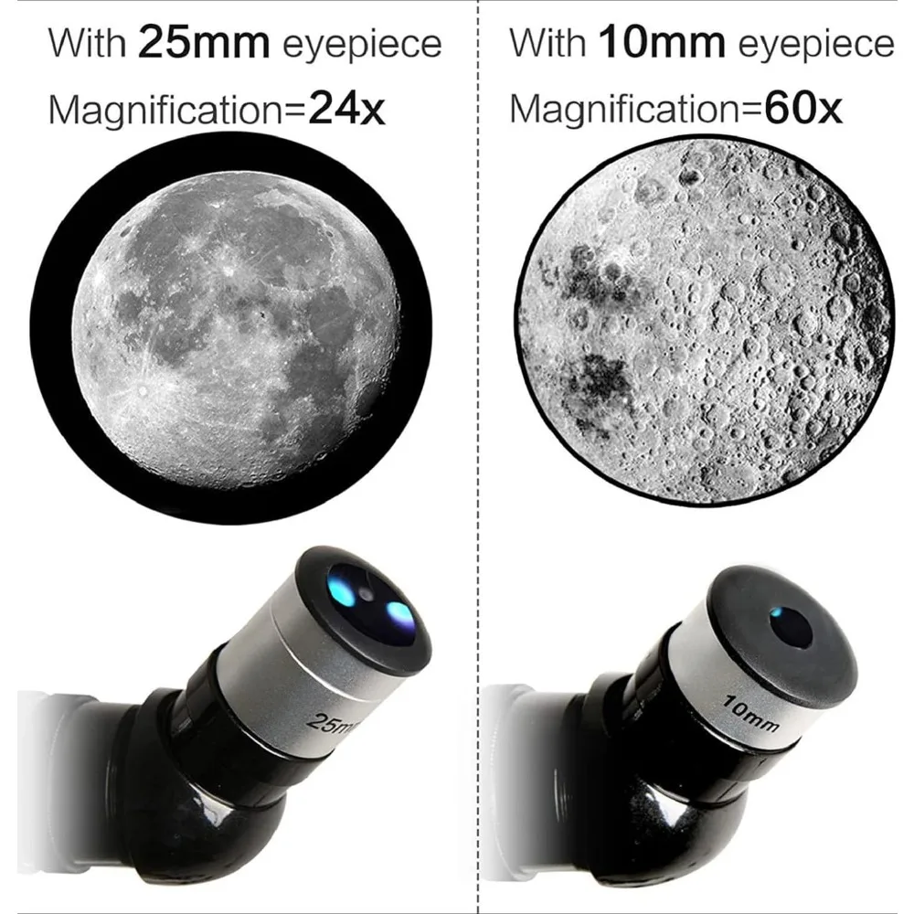 Telescope 600x90mm Astronomical Refractor for Adults Astronomy, with three replaceable eyepieces, German Technology Scope