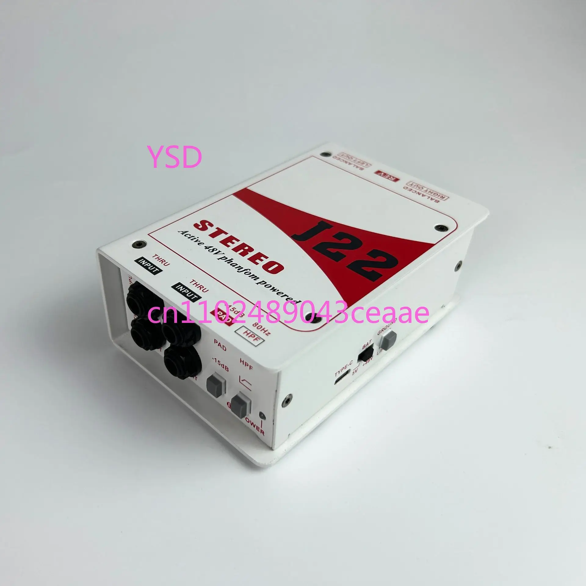 GAZ-J22 مباشرة من الشركة المصنعة ستيريو احترافي ثنائي القناة 48 فولت قوة فانتوم اتصال نشط صندوق DI الصوتي #3