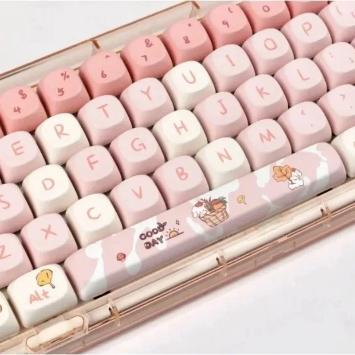 Custom Keycaps Autumn Puppy Mechanical Keyboard Keycap 140Keys MOA Profile Pink PBT Sublimation Keycaps Keycap Set