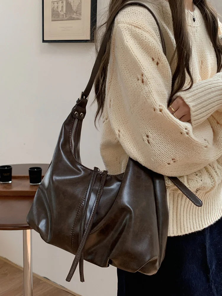 

Новая ретро-сумка 2026 года: модная повседневная сумка через плечо большой вместимости для женщин, для работы и прогулок, кроссбоди