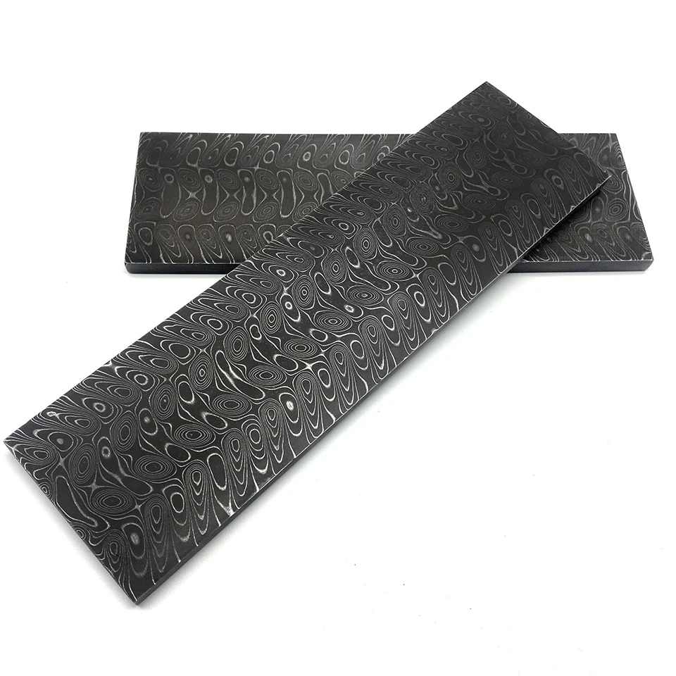 Damascus Billet Blanks Knife Steel DIY Knife Making Thick Material Stainless Steel Plate Has Been Heat Treatment 61±0.5HRC