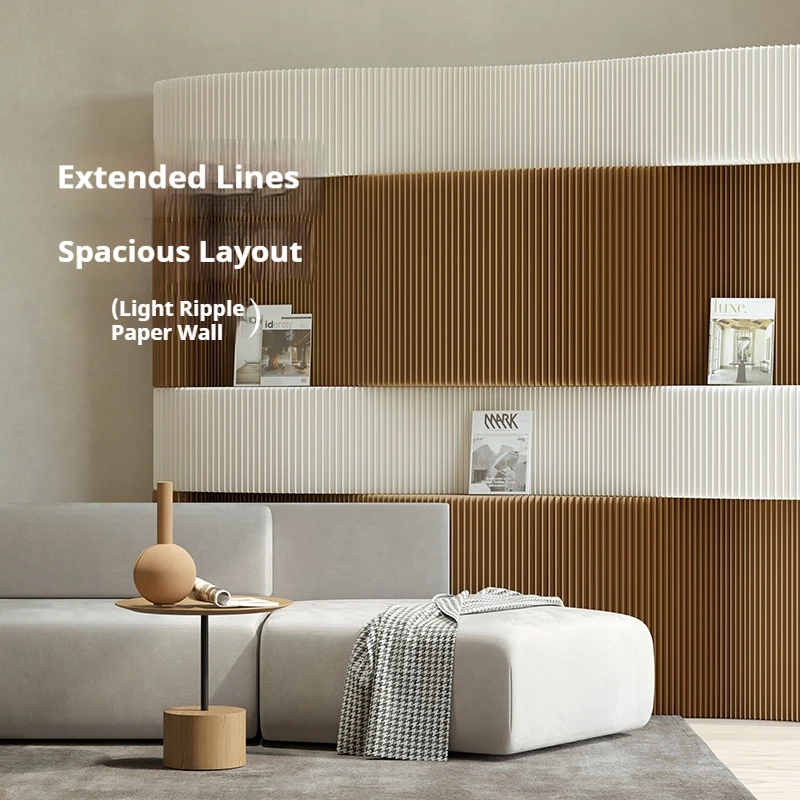 Room Divider,Foldable Paper Partition Wall,Kraft Accordion Screen for Home Exhibition,Portable Lightweight Easy Setup