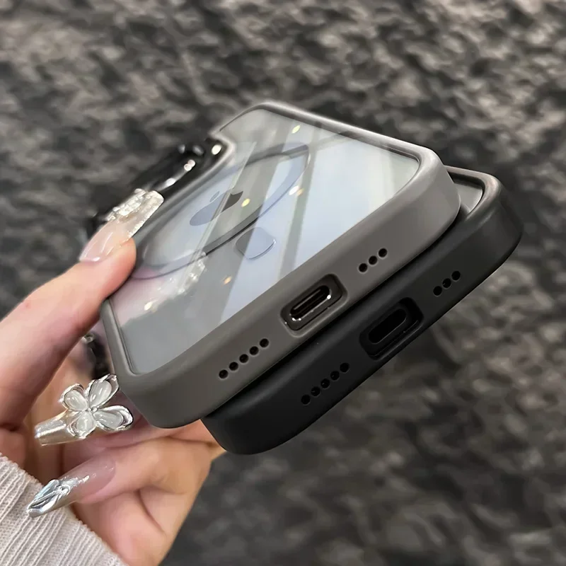 Shock Proof Lens Glass Film Magnetic Stand Clear Protection Case For APPLE iPhone 16 13 14 15 12 Pro Max 15 14 Plus With MagSafe