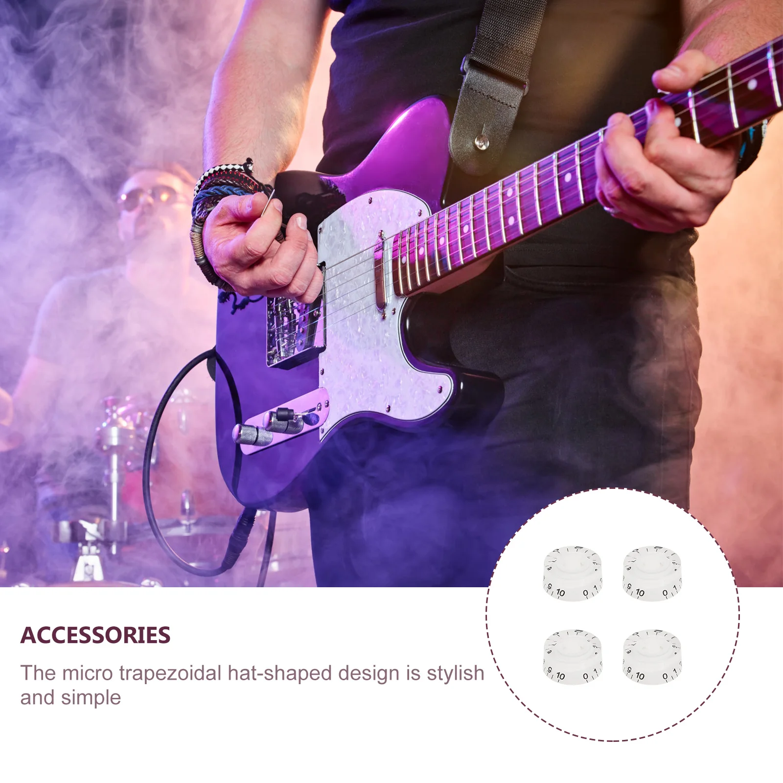 

4Pcs Guitar Volume Control Knobs Electric Guitar Accessories Professional Anti-Corrosive Potentiometer Knobs for Bass Amplifier